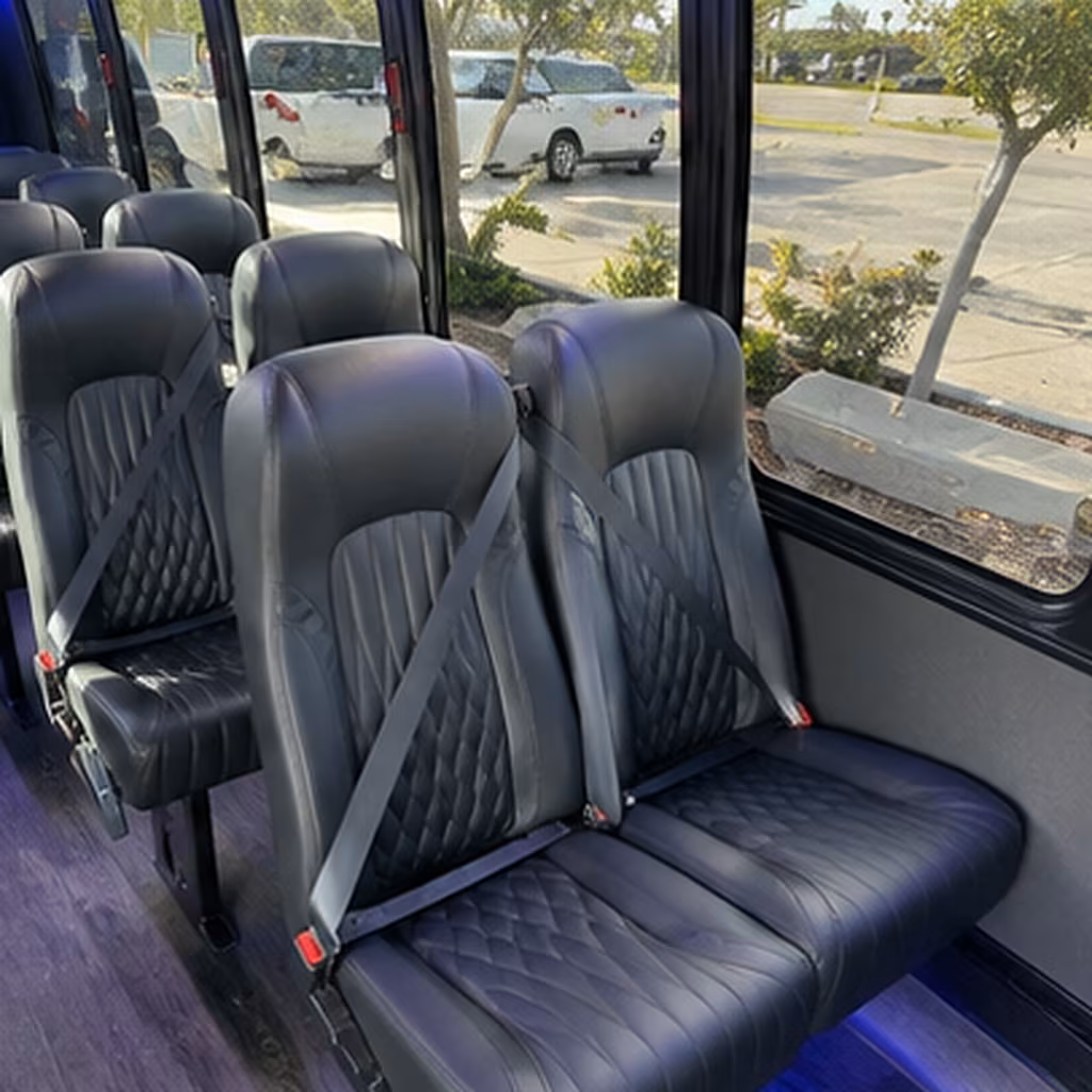 las cruces 28 passenger minibus inside
