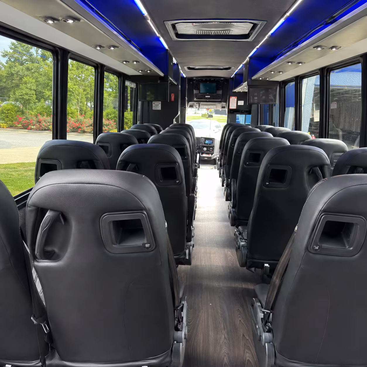 las cruces 28 passenger minibus interior