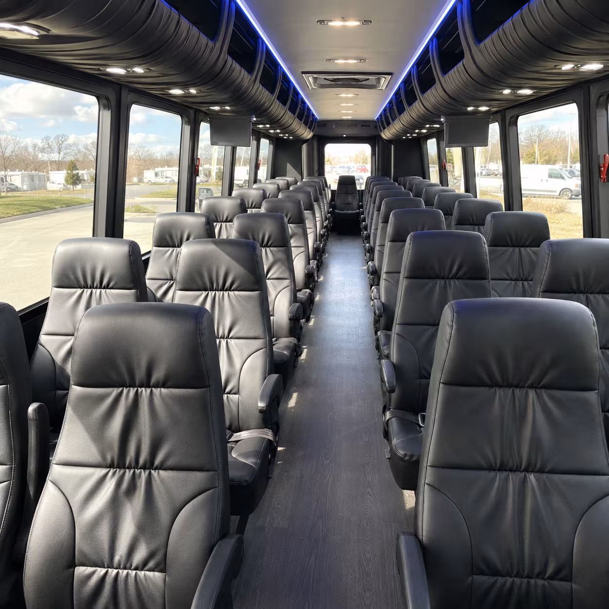las cruces 30 passenger minibus interior