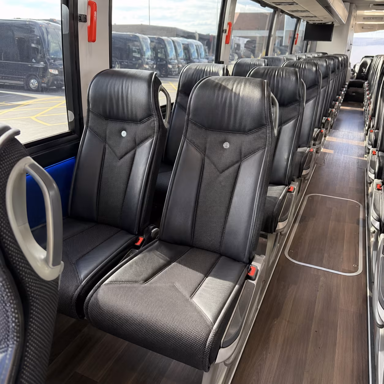 las cruces 40 passenger charter bus interior