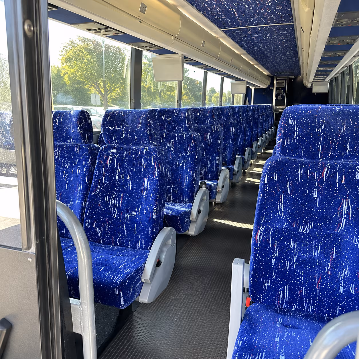 las cruces 50 passenger charter bus inside