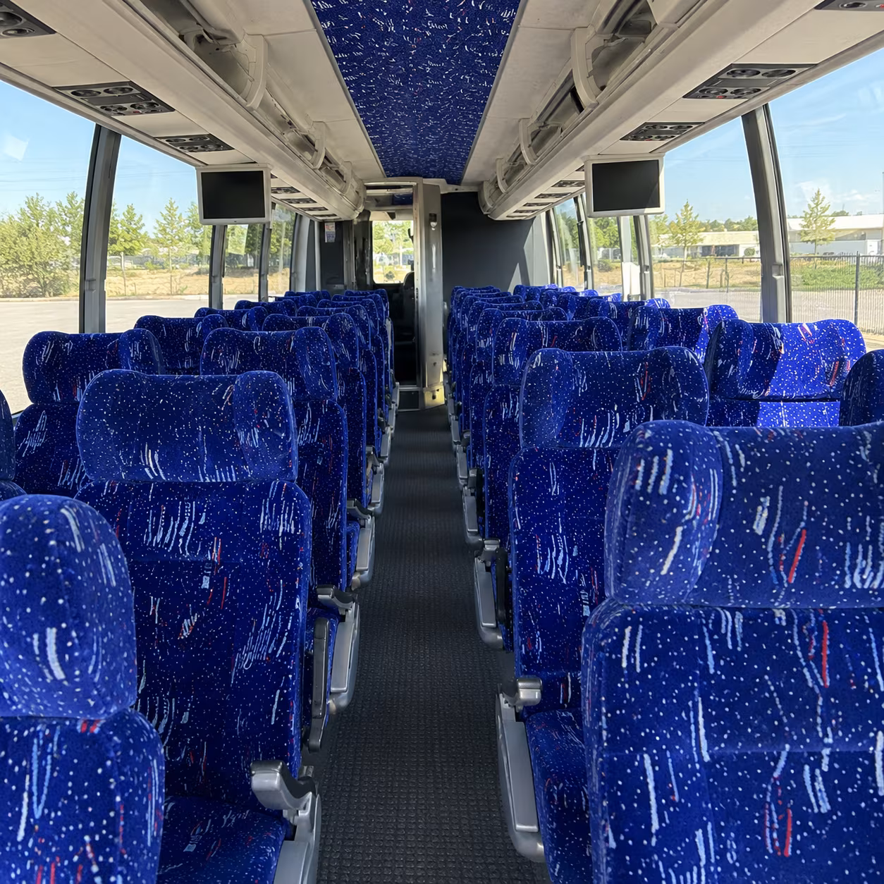 las cruces 54 passenger charter bus interior